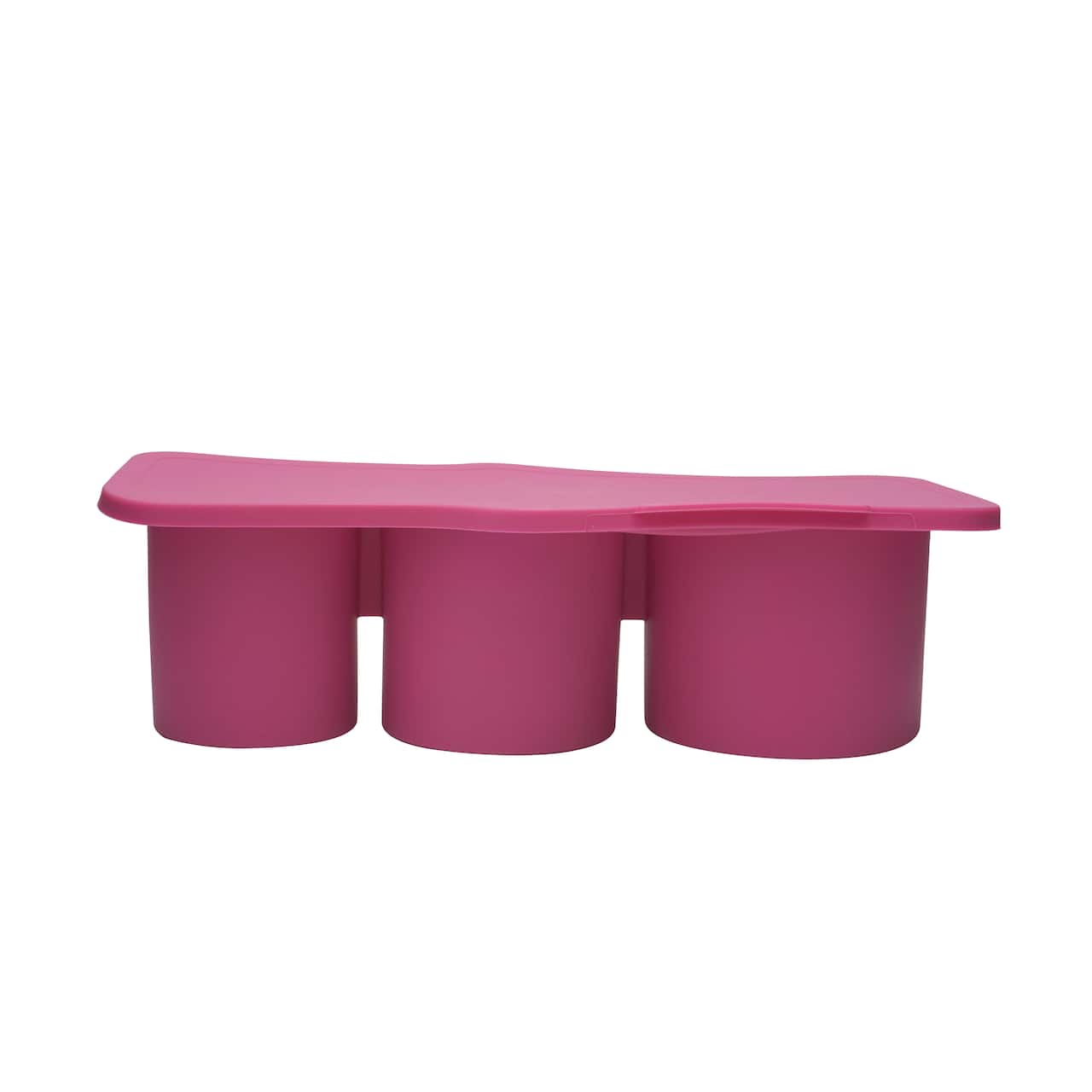 10.25" Hot Pink 3-Cavity Star Tube Silicone Ice Mold by Ashland®